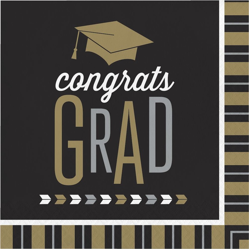 Glitzy Grad Luncheon Napkins (16 ct)
