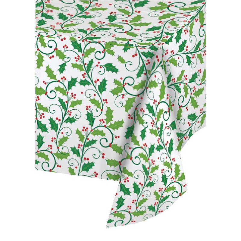 Holly Banquet Table Roll, Plastic 50'