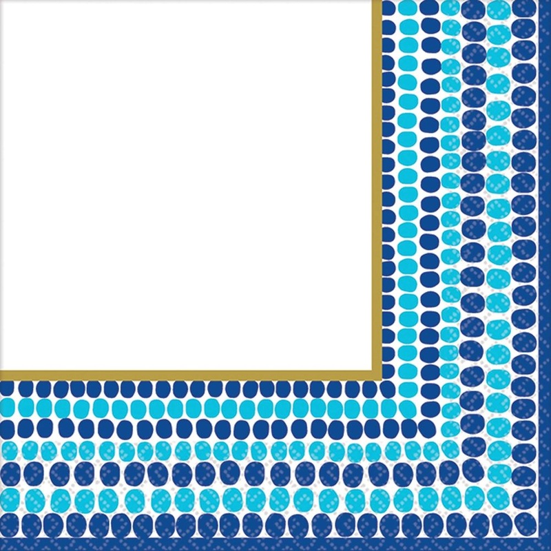 Indigo Dots Beverage Napkins (36 ct)