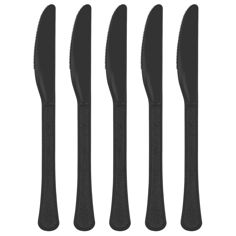 Jet Black Mid Weight Knives 20ct