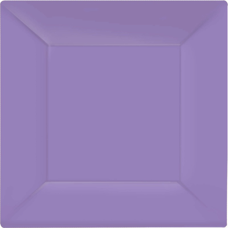 Lilac Plastic Square Banquet Plates (10ct)