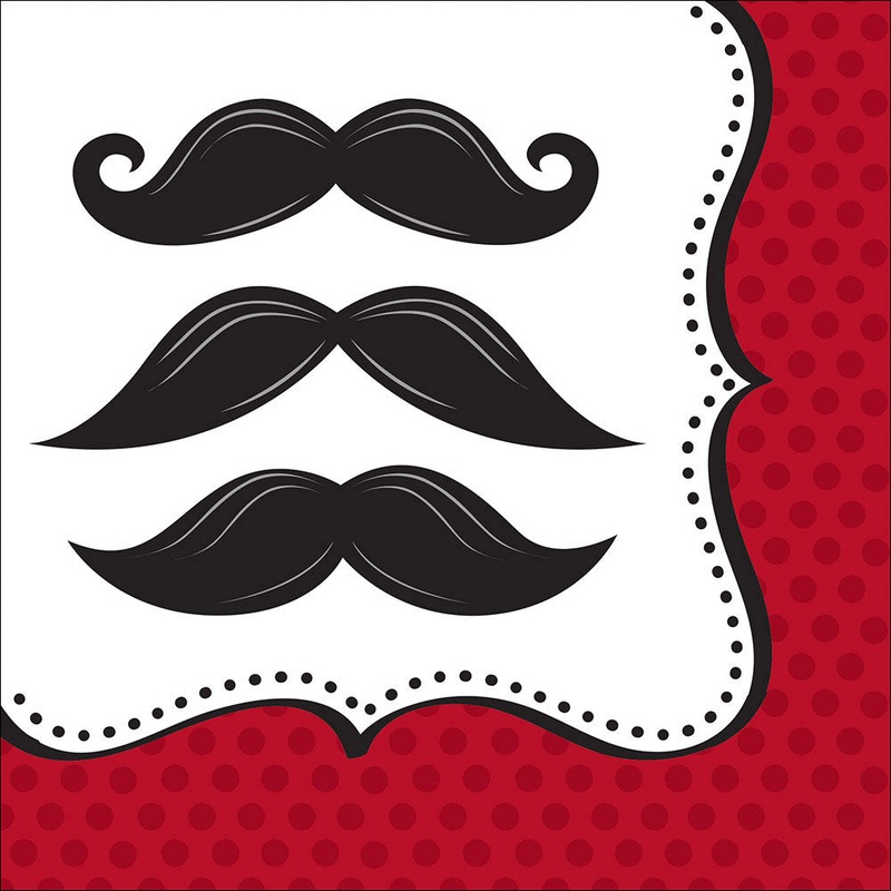 Mustache Madness Luncheon Napkins (16ct)