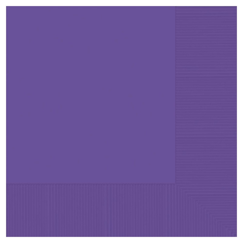 Purple 3 Ply Beverage Napkin 50 ct