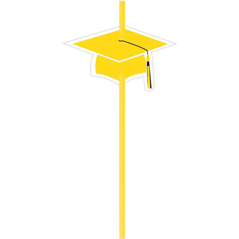 Straws w/ Attachments, Grad, Yellow