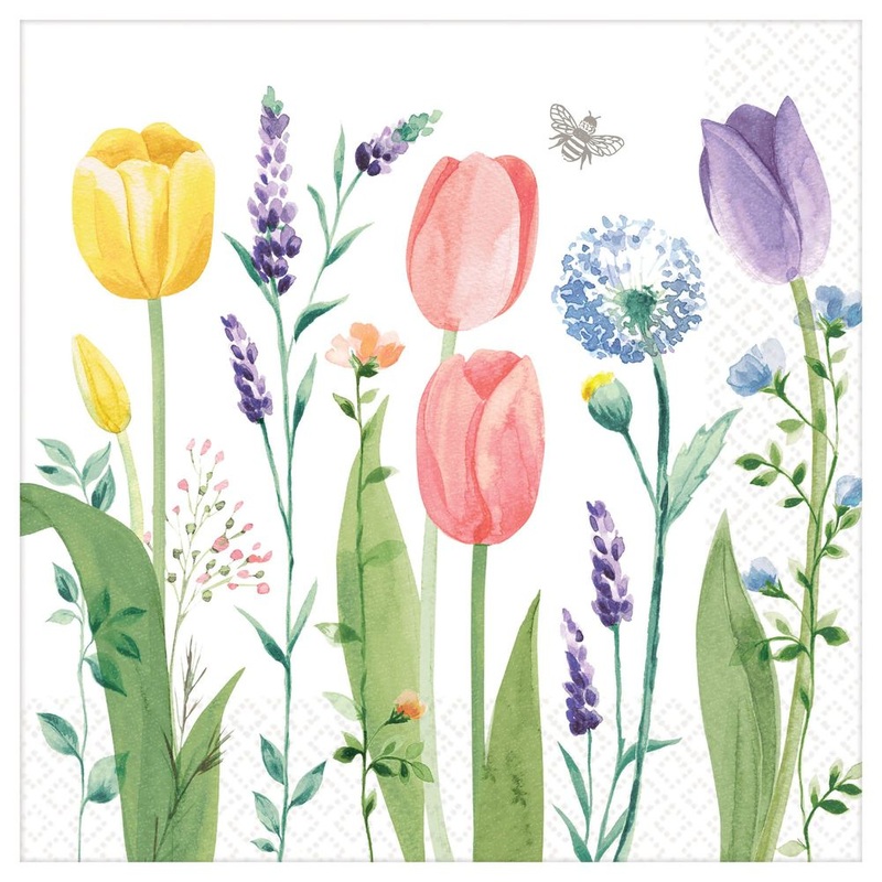 Tulip Garden Dinner Napkins (16ct)