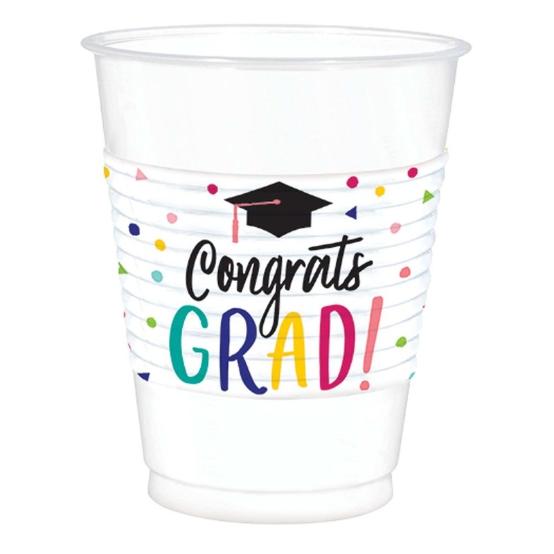 Yay Grad 16 oz Plastic Cups (25 ct)