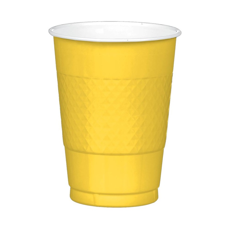 Yellow Sunshine 16 oz Plastic Cups (20ct)