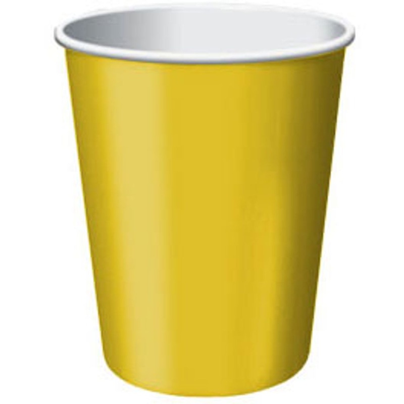 Yellow Sunshine 9 oz Cup 8 ct