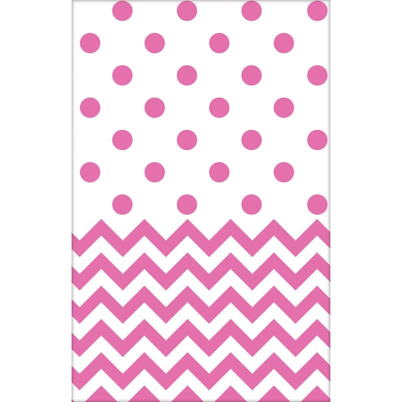 Bright Pink Plastic Tablecover