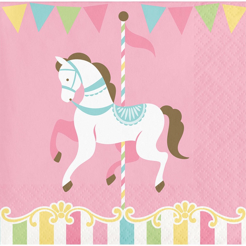 Carousel Beverage Napkins (16 ct)