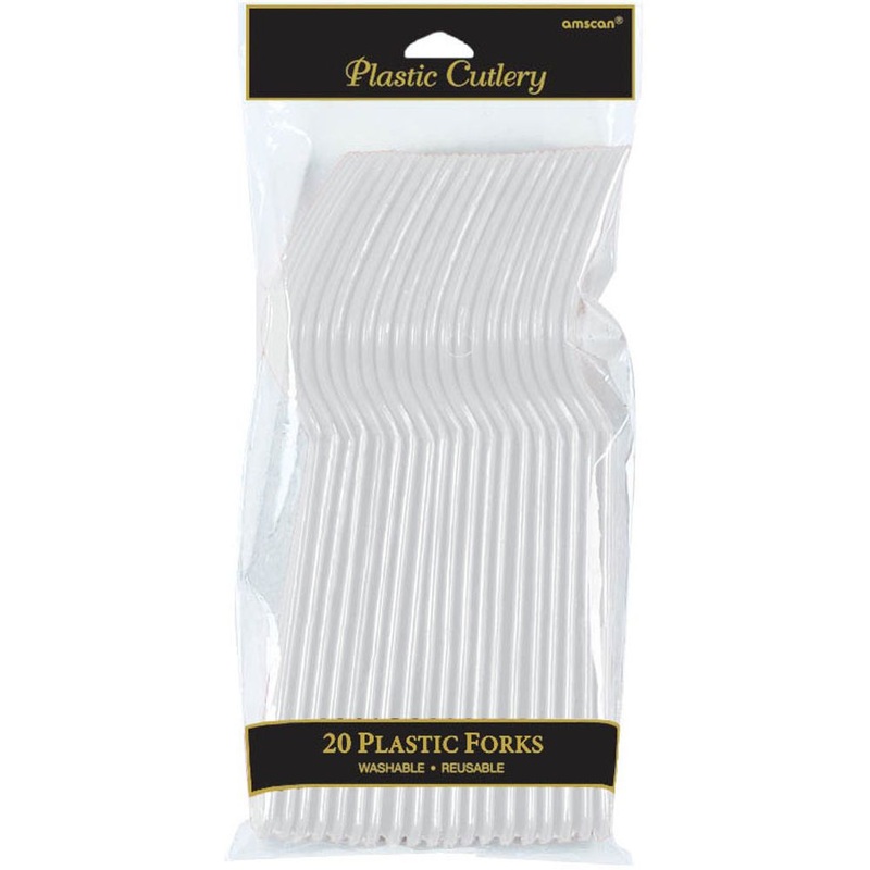 Clear Plastic Fork 20 ct