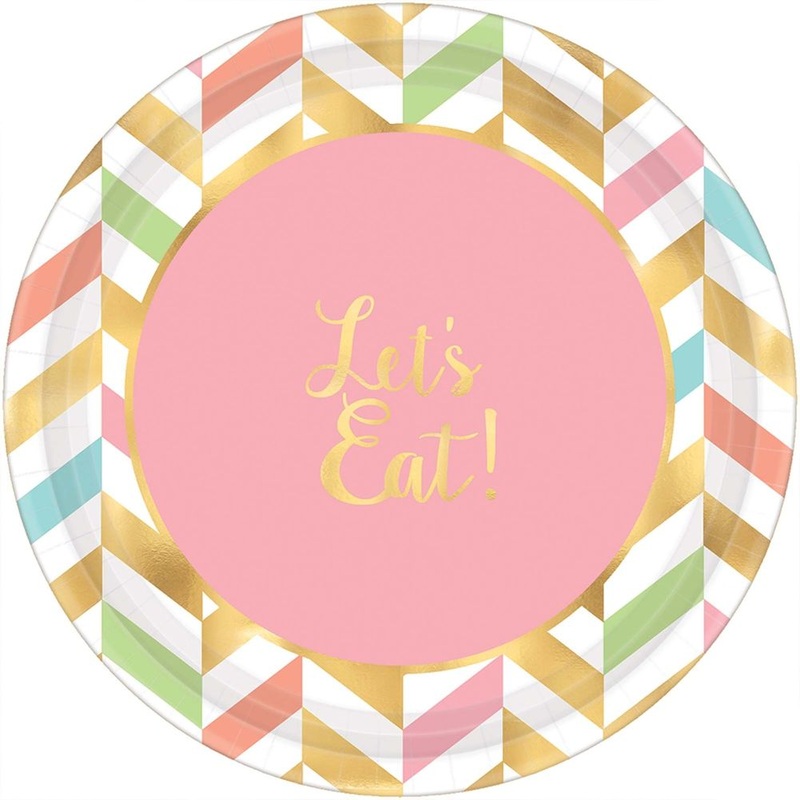 Eat, Drink & Be Happy Paper Dessert Plates (8 ct)