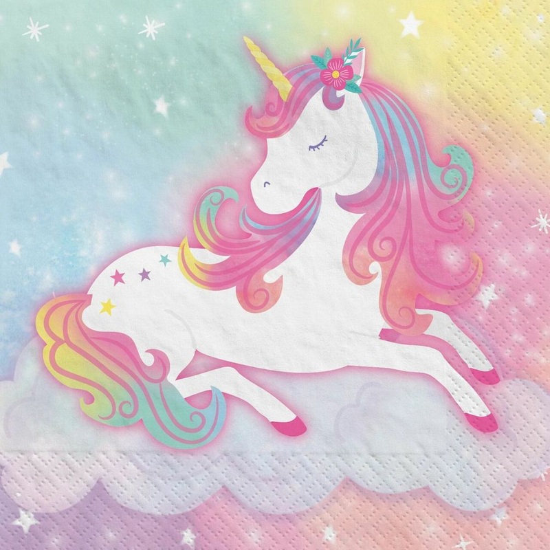 Enchanted Unicorn Beverage Napkins, 16ct