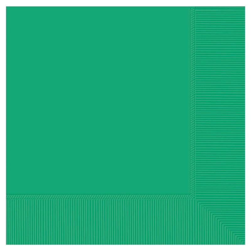 Festive Green 3 Ply Beverage Napkin 50 ct