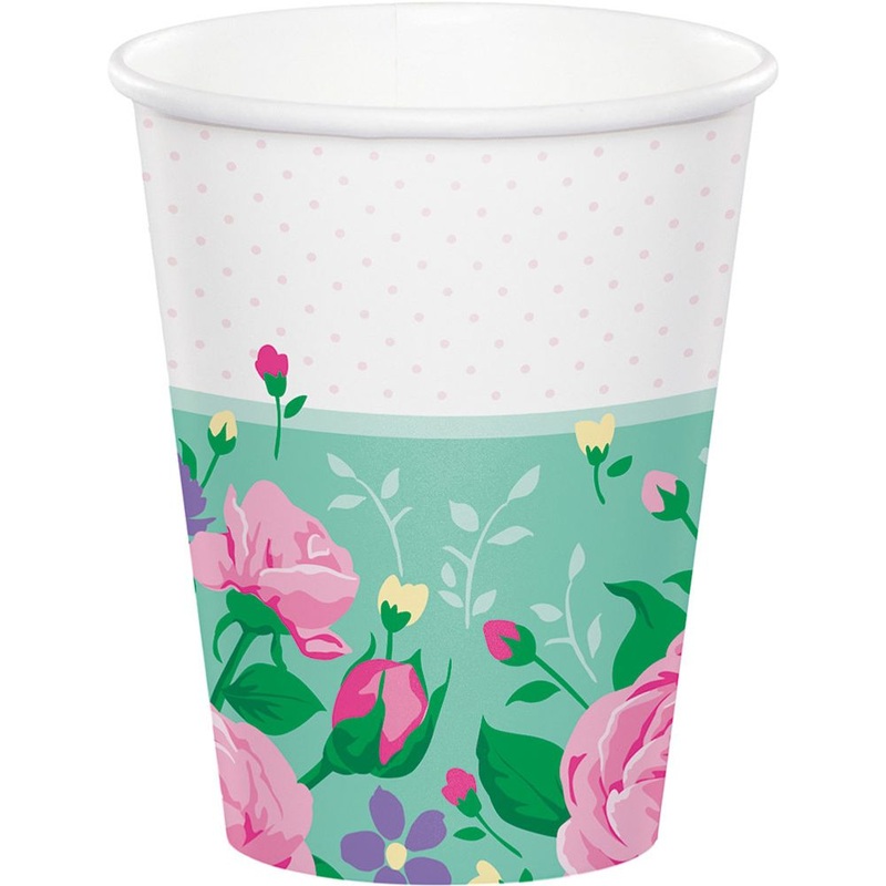 Floral Fairy Sparkle HOT/COLD CUPS 9OZ.