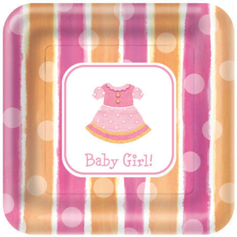 Girl Clothes Dessert Plates (8ct)