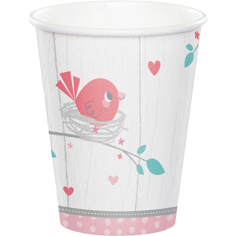 Hello Baby Girl 9oz Paper Cups (8 ct)