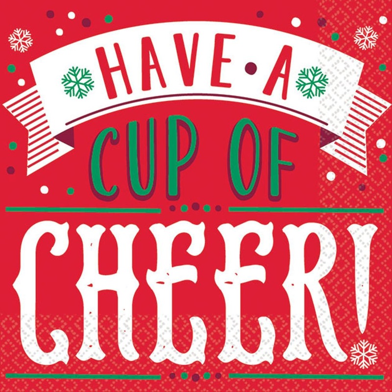 Holiday Cheer Beverage Napkins (16 ct)