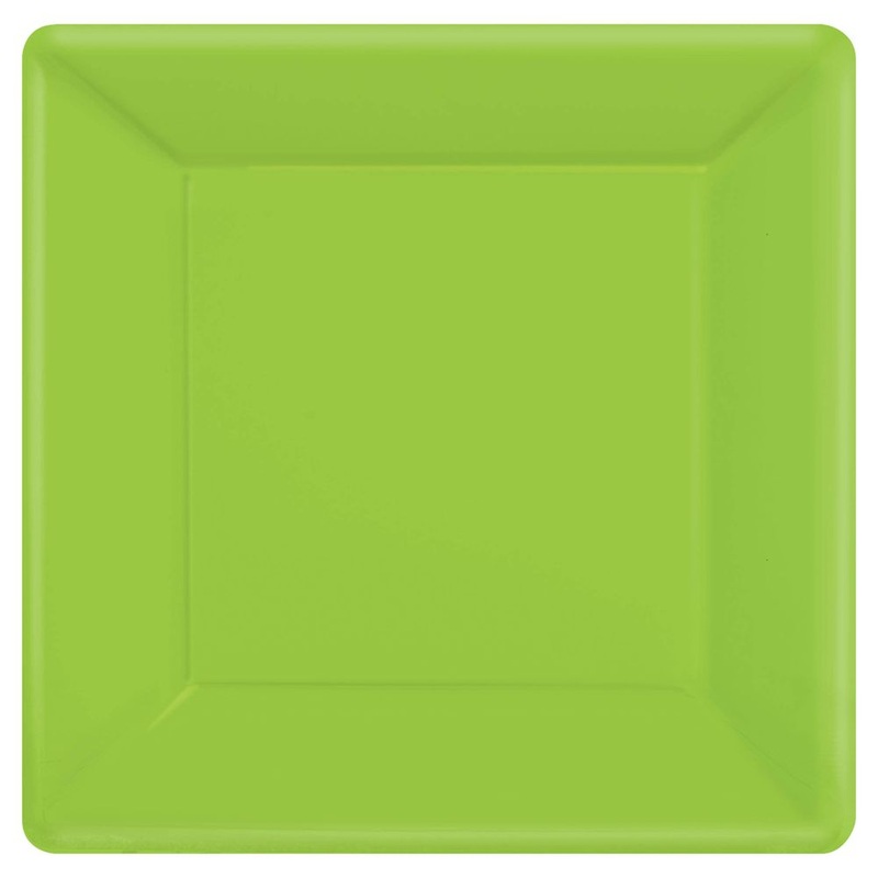 Kiwi Square Paper Dessert Plates (20ct)