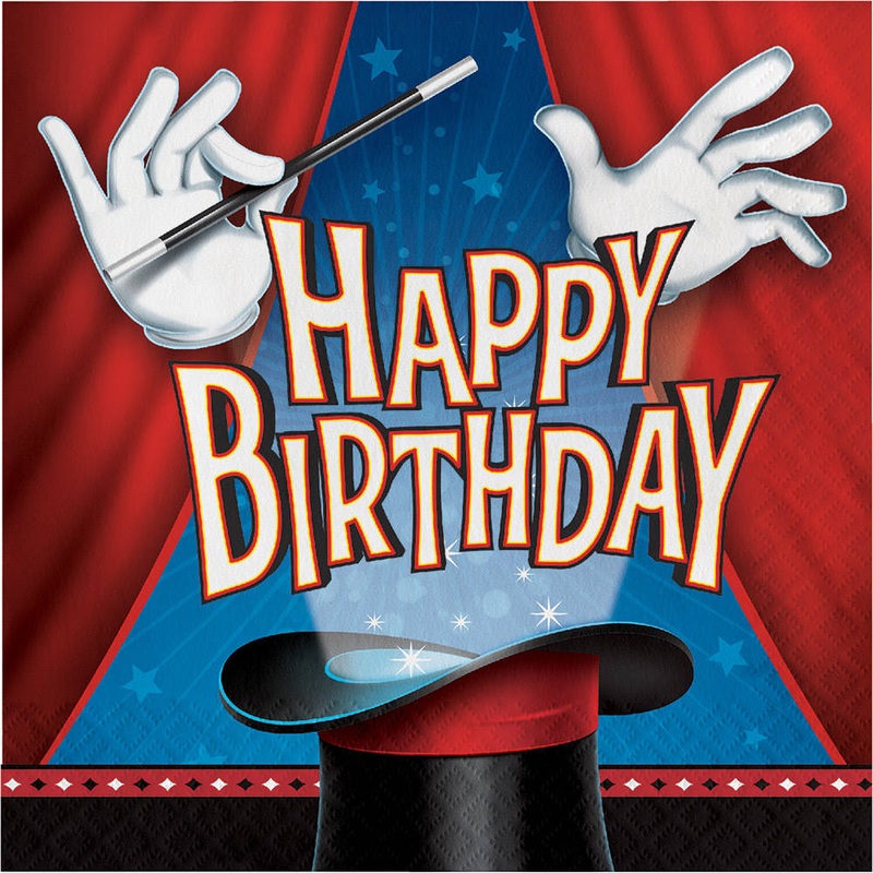 Magic Party Happy Birthday Luncheon Napkins (16ct)