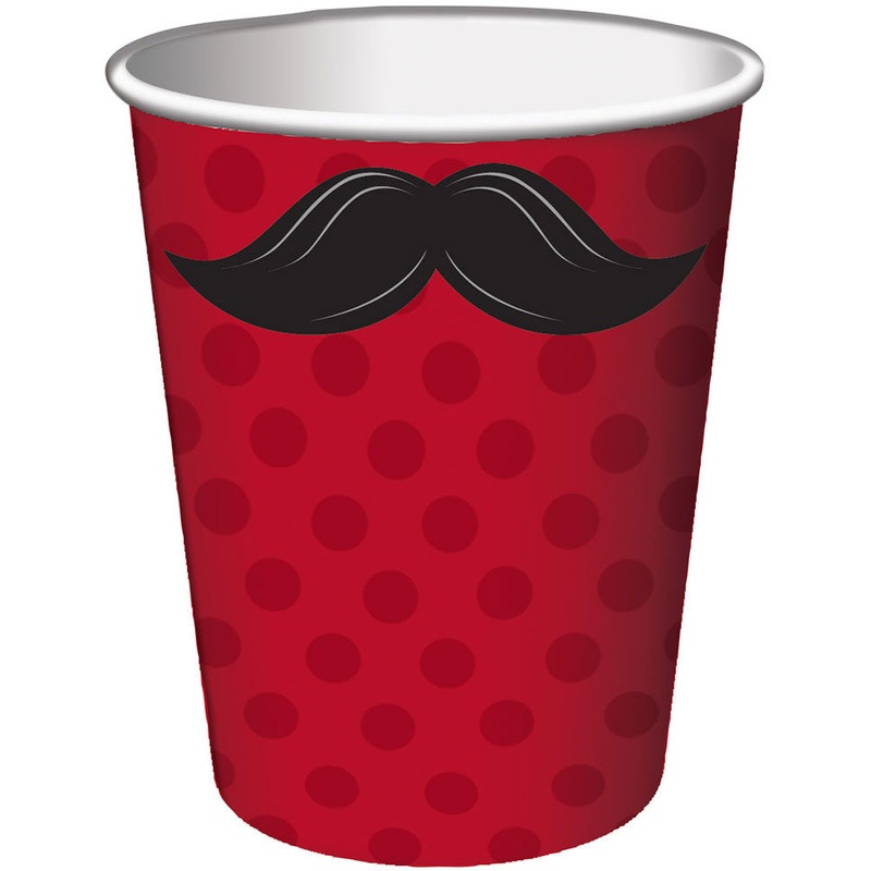 Mustache Madness 9oz Cups (8ct)