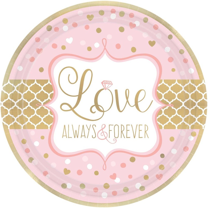 Sparkling Wedding Paper Banquet Plates , 8ct