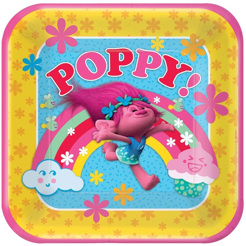 Trolls Paper Dinner Plates (8 ct)