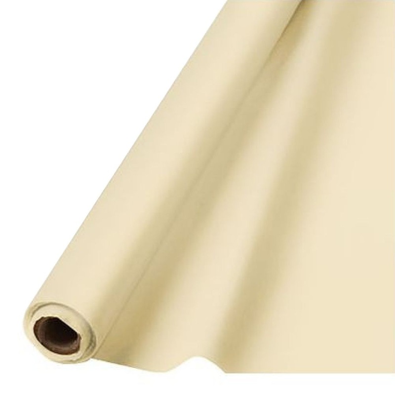 Vanilla Creme Plastic Table Roll 40"X 100'