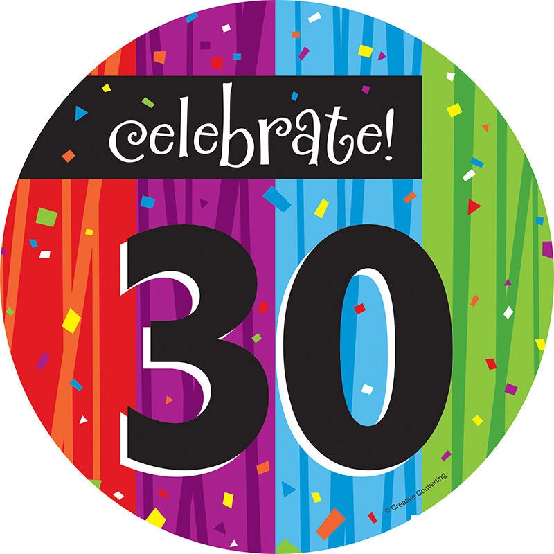 30 Milestones Dessert Plates (8ct)