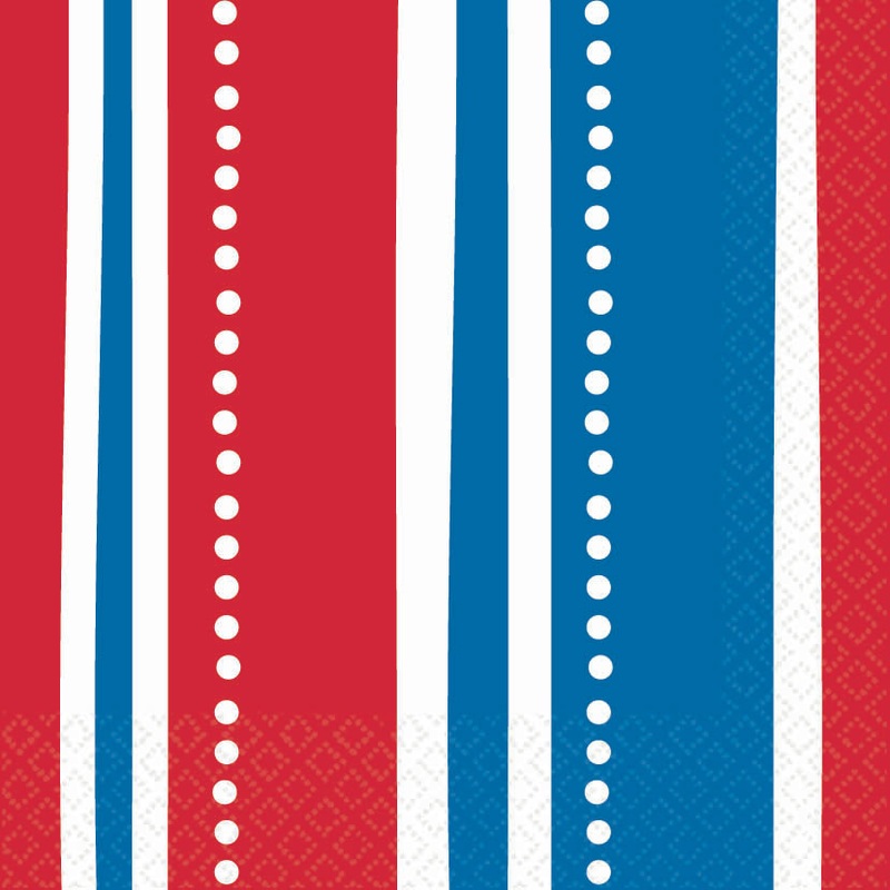 American Summer Stripes Luncheon Napkins (16ct)