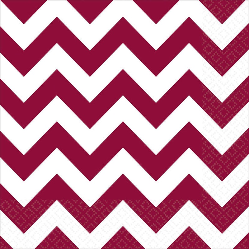 Berry Chevron Luncheon Napkins (16ct)