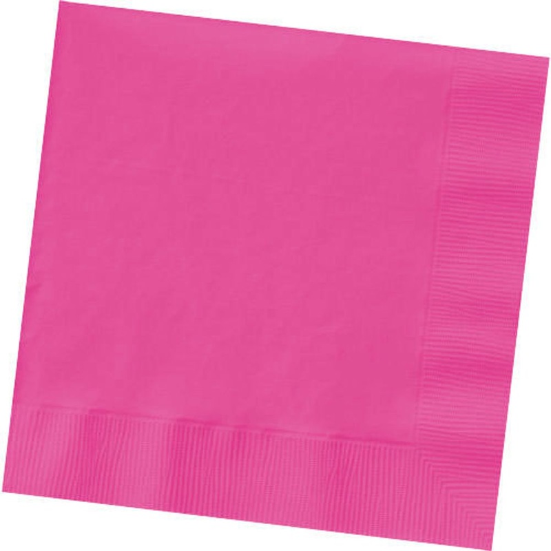 Bright Pink Beverage Napkins (20ct)