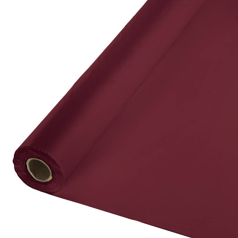 Burgundy 100' Table Cover Roll