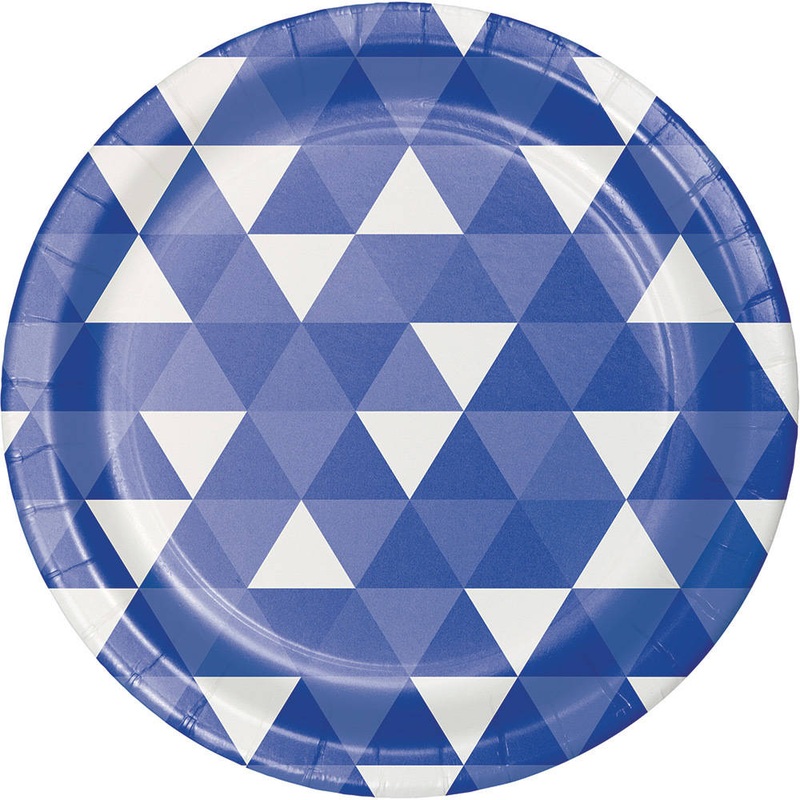 Cobalt Fractal Dinner Plates (8ct)