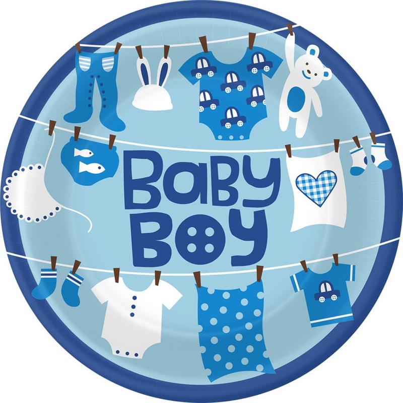 Cute as a Button Boy Dinner Plates