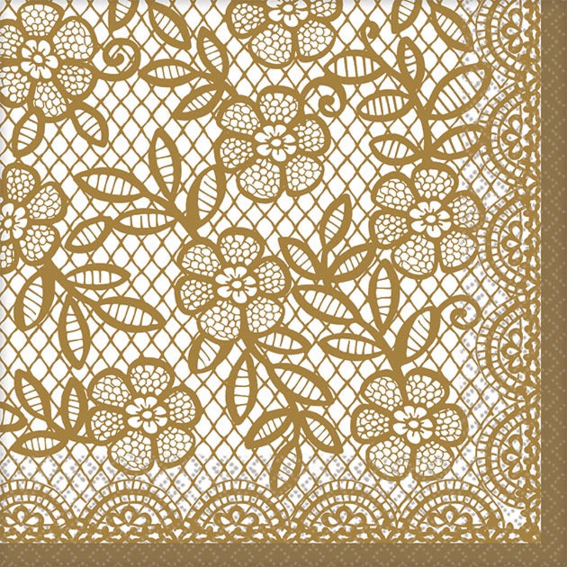 Delicate Lace Beverage Napkins (16ct)