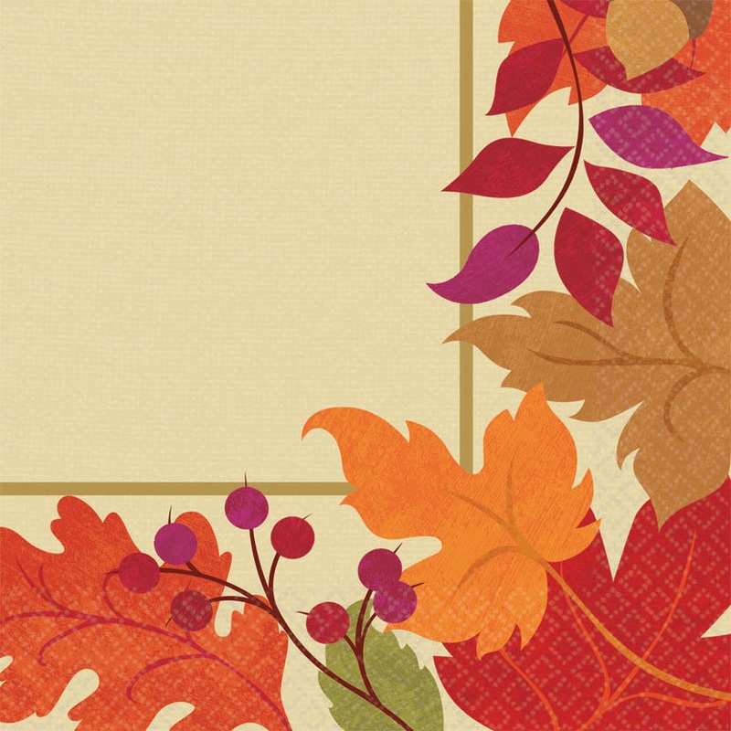 Festive Fall Luncheon Napkins (36ct)