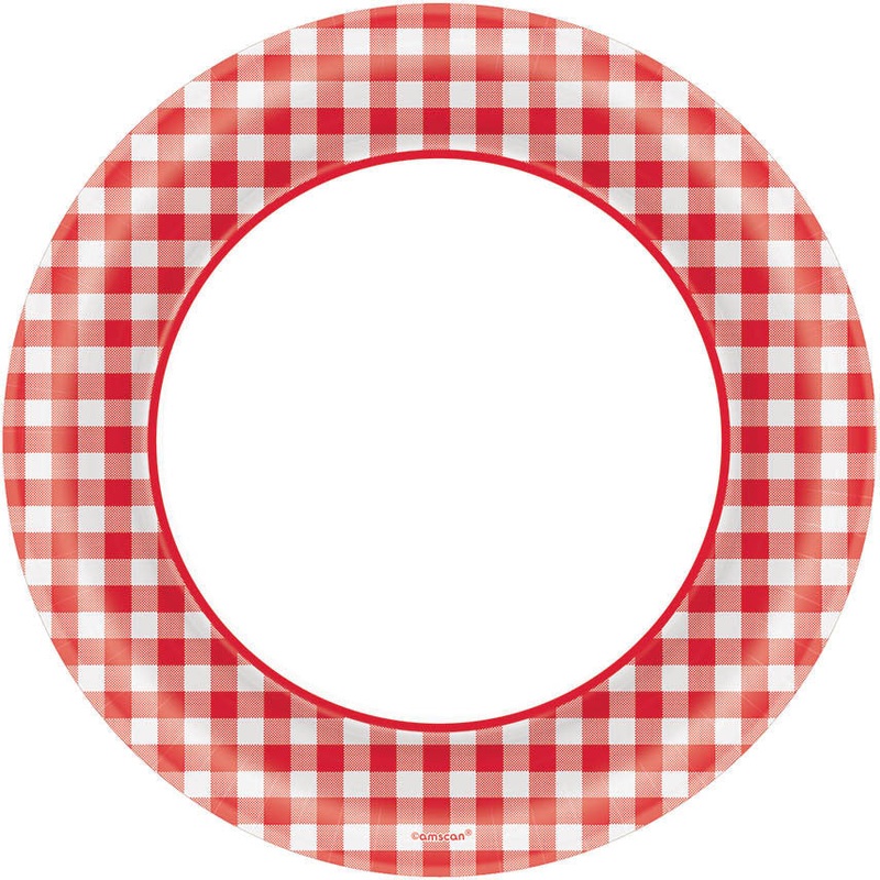 Gingham Picnic Plate, 40ct