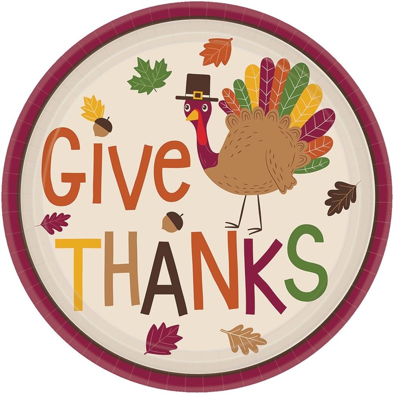 Gobble Gobble Paper Dessert Plates (18 ct)