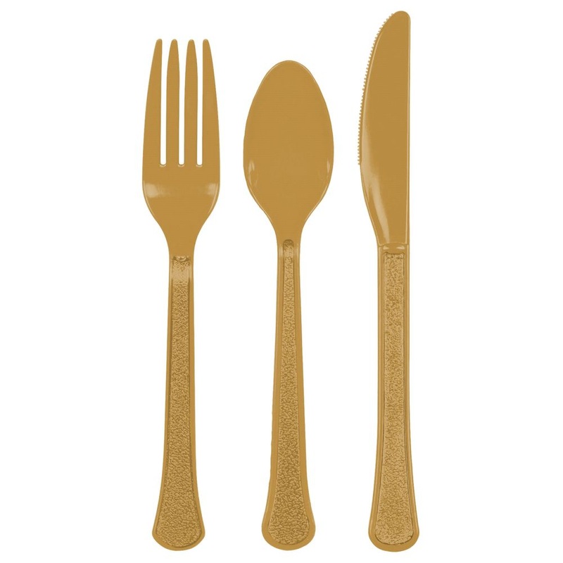 Gold Heavy Weight Premium Assorted Cutlery 24 ct