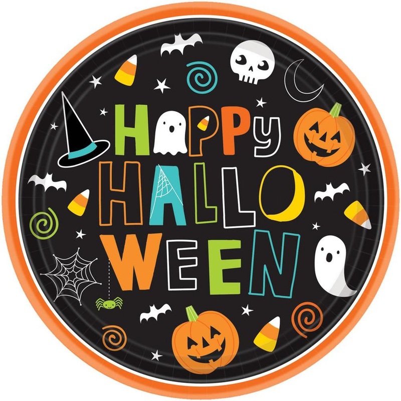 Halloween Friends Round Plates 7" (8 ct)