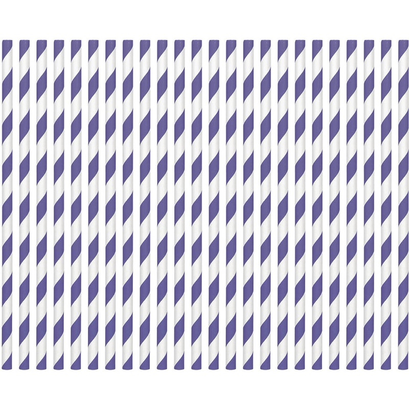 New Purple Paper Straws (24ct)