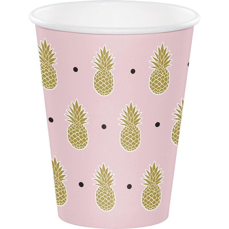 Pineapple Wedding 12oz Paper Cups (8 ct)