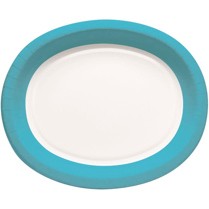 True Blue Coordinates Oval Banquet Plates (8ct)