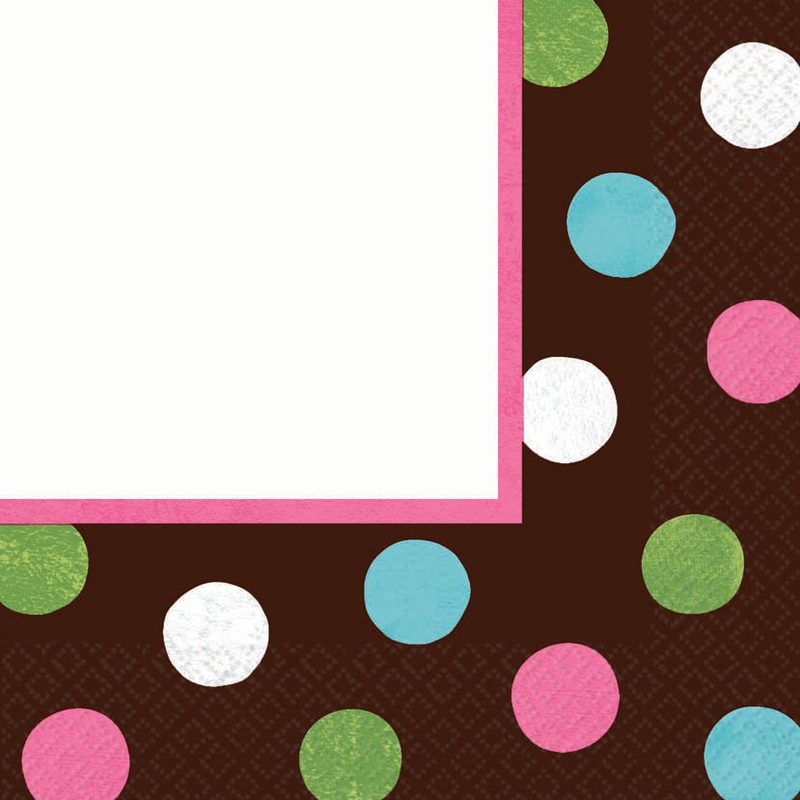 Warm Polka Dot Luncheon Napkins (36ct)