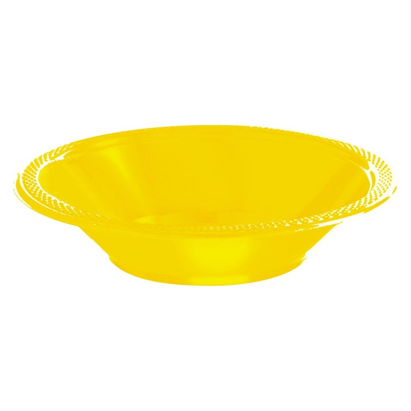 Yellow Sunshine 12 oz Plastic Bowl 20 ct