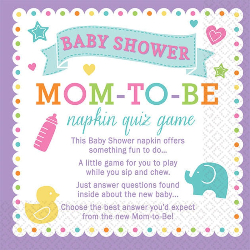Baby Shower Trivia Napkins (40 ct)