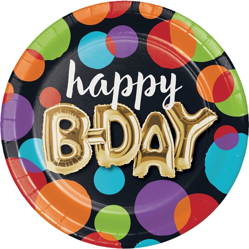 Balloon Birthday Dinner Plates (8 ct)