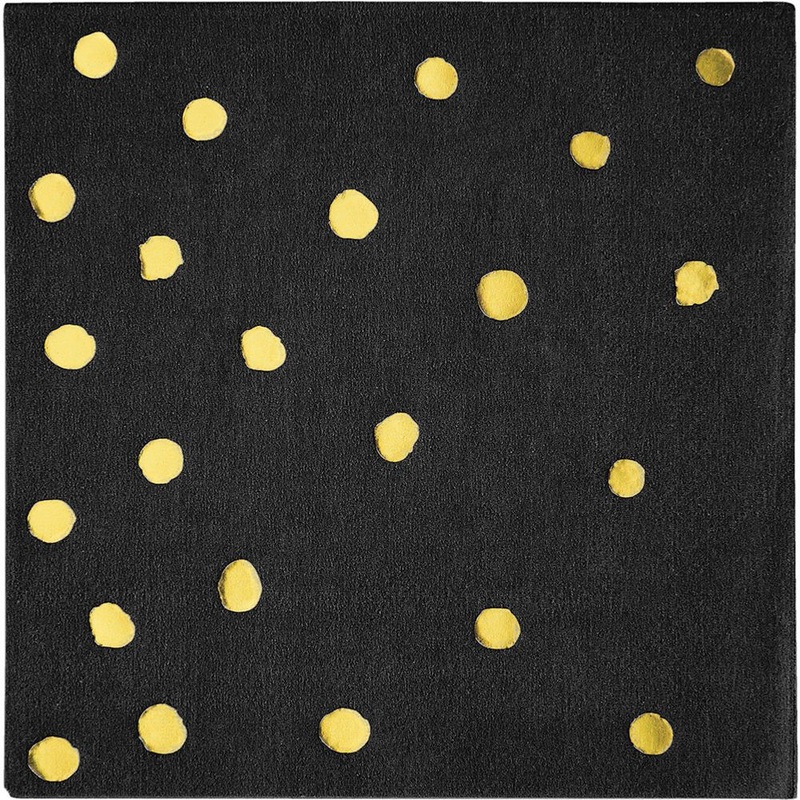 Black & Gold Foil Stamp Beverage Napkins (16 ct)