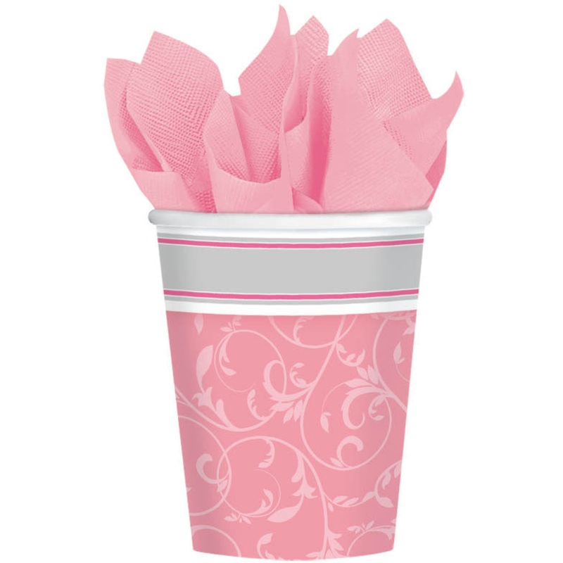 Blessings Pink 9oz Paper Cups (8ct)